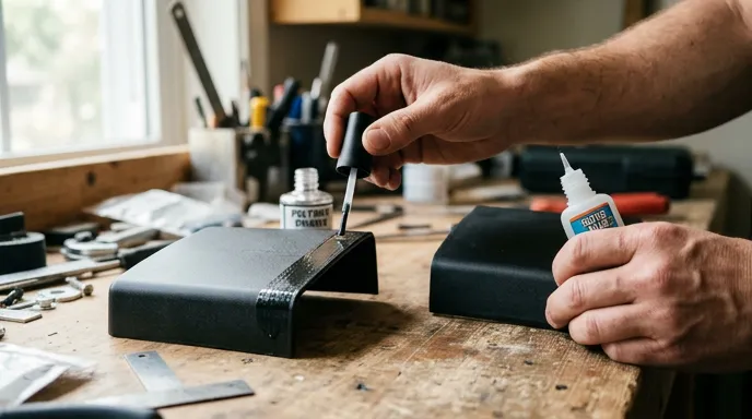Праймер Loctite SF 770 кистью на торец PP-детали; через 30–60 с капнуть Loctite 406 и стыковать